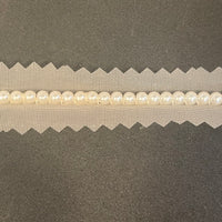 Cream trim with White Pearl Beads 1/8