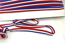 Load image into Gallery viewer, Trim Three Rows of Red White and Blue Cotton 1/2&#39; W