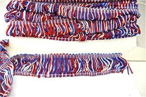 Fringe Red White and Blue Cotton 2" W