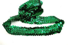 Load image into Gallery viewer, Trim Green Sequin Stretch Three Row