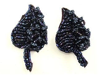Leaf Pair with Moonlite Beads 2.5