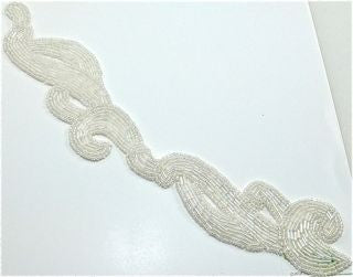 Designer Motif with Iridescent Beaded Twist 10.5" x 2"