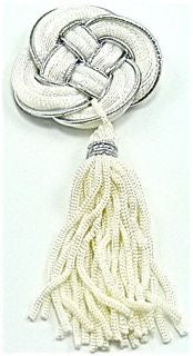Tassel White and Silver 1.5