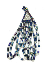Load image into Gallery viewer, Tassel-Style Epaulet with Moonlight and Silver Beads 1&quot; x 3&quot;
