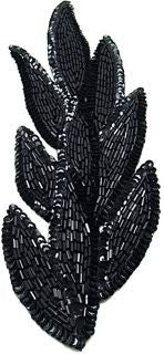Leaf with Black Beads 9