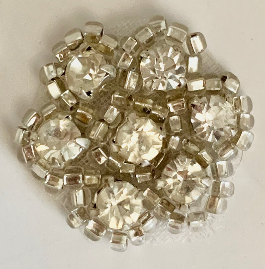 Designer Motif with Seven Rhinestones 1"