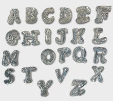 Load image into Gallery viewer, 2&quot; Silver Sequin and Beaded Letters CHOICE OF LETTER!