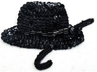 Hat with Black Sequins and Cane 4.5