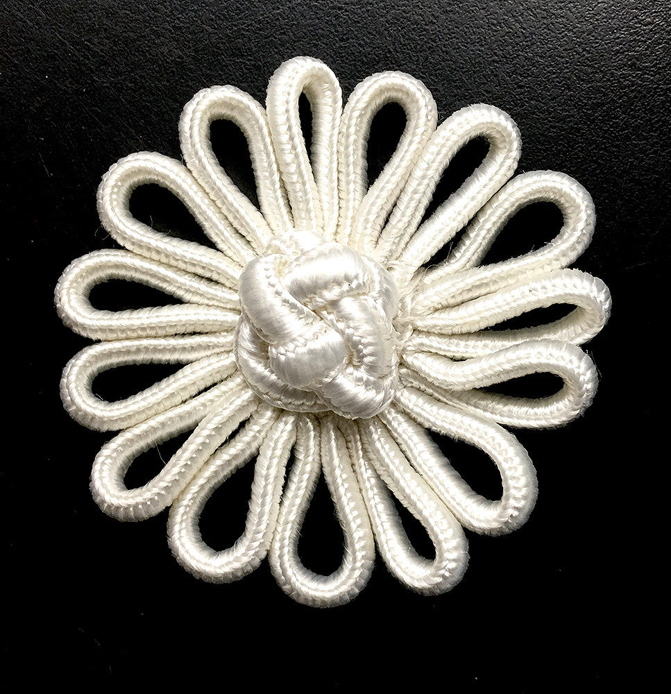 Set of 10 Design Motif Flower Passameterie White Embroidered white 2