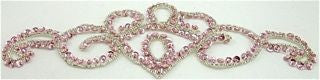 Designer Motif Neck Piece with Pink Sequins 10" x 4"