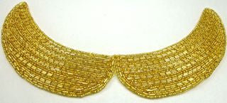 Designer Motif Collar Gold Beads 12” x 2.5”