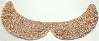 Designer Motif Collar Pink Beads 12” x 6”