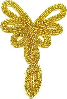 Designer Motif with Gold Beads 3.5" x 4.5"