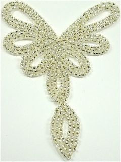 Designer Motif with Silver Beads 3.5" x 4.5"