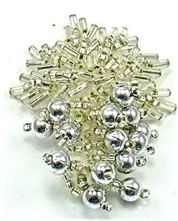 epaulet Leaf Cluster with Silver Beads 2