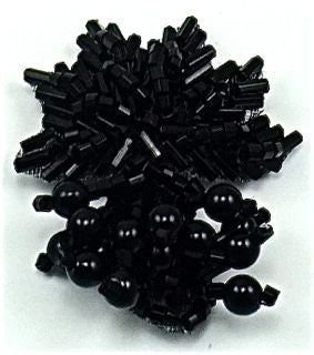 Design Motif Leaf Cluster with Black Beads 2