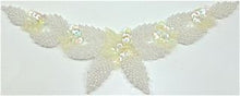 Load image into Gallery viewer, Flower Neck Line with Iridescent Sequins and Beads 7&quot; x 2&quot;