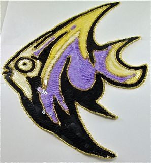 Angel Fish with MultiColored Sequins and Beads 12" x 8.5"