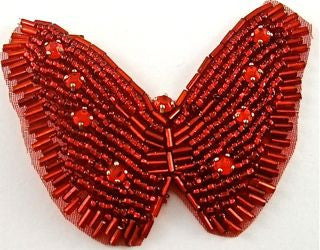 Butterfly with Red Beads and Red
