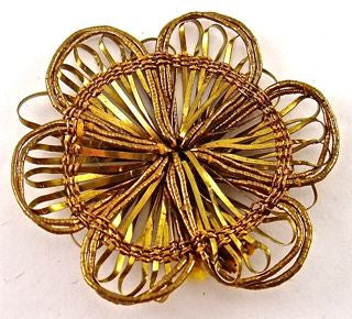 Flower Dark Gold Bullion 1.5"