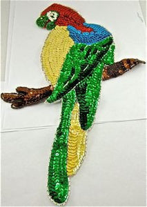 Parrot with Multi Colored Sequins 14.5" x 9"