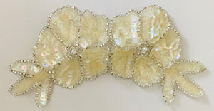 Choice of color Flower with Sequins and Silver Beads 6" x 3"