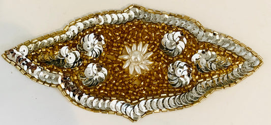 Motif Gold and SIlver Sequins 5.5" x 3"
