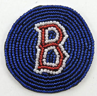 Boston Red Socks Patch or Bingo chip Letter B all Beads 2.25