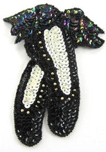 Load image into Gallery viewer, Ballet Slippers with Moonlite Gold Sequins And beads 5&quot; x 4&quot; - Sequinappliques.com