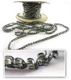 Load image into Gallery viewer, Beads Charcol Sold by the Yard