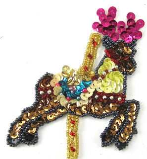 Reindeer Small Carousel 4" x 3"