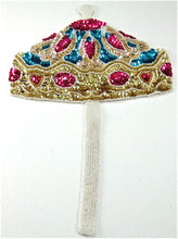 Load image into Gallery viewer, Carousel Umbrella MultiColored sequins and Beads 10&quot; x 7&quot;