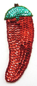 Chilli Pepper Sequins and Beads 5.5" x 2"