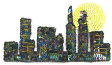 Load image into Gallery viewer, City Applique with Moonlite Sequins and Sun 4&quot; x 7&quot;