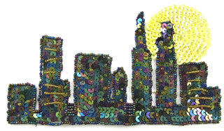 City Applique with Moonlite Sequins and Sun 4