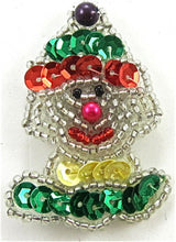 Load image into Gallery viewer, Clown Tiny Beaded MultiColored 2&quot; x 1.5&quot;