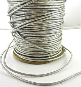 Rope Cording Silver Narrow 1/8" Wide Sold by the Yard