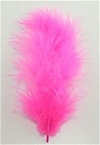 Feather with Bright Pink 4" x 1.5"