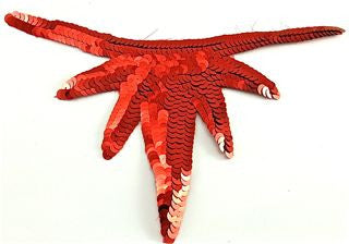 Designer Motif with Red Sequins 8.5" x 5.5"