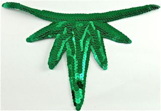 Design Motif with Green Flat Sequins 8" x 5"