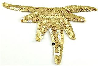 Designer Motif with Gold Sequins 6.5" x 10"