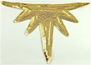 Designer Motif with Gold Sequins 14" x 6.5"