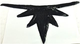 Designer Motif with Black Sequins 10" x 6.5"