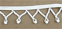 Load image into Gallery viewer, White Beaded Trim 1&quot;