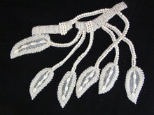 Load image into Gallery viewer, Leaf Motif with Feather White Beads and Pearls 7&quot; x 7&quot;