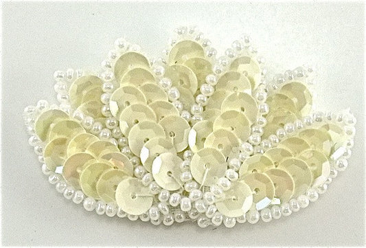 Leaf Creamy White 2" x 1"