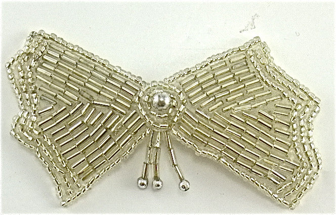 Bow with Silver Beads 3