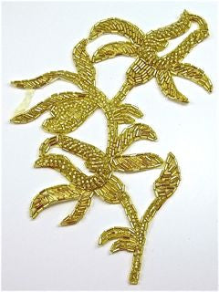 Flower with Gold Beads 8" x 5.5"