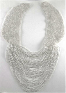Designer Motif Neck Line with Silver Beads 11