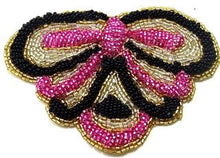 Load image into Gallery viewer, Designer Black fuchsia Silver Gold Beads 5&quot; x 4&quot;